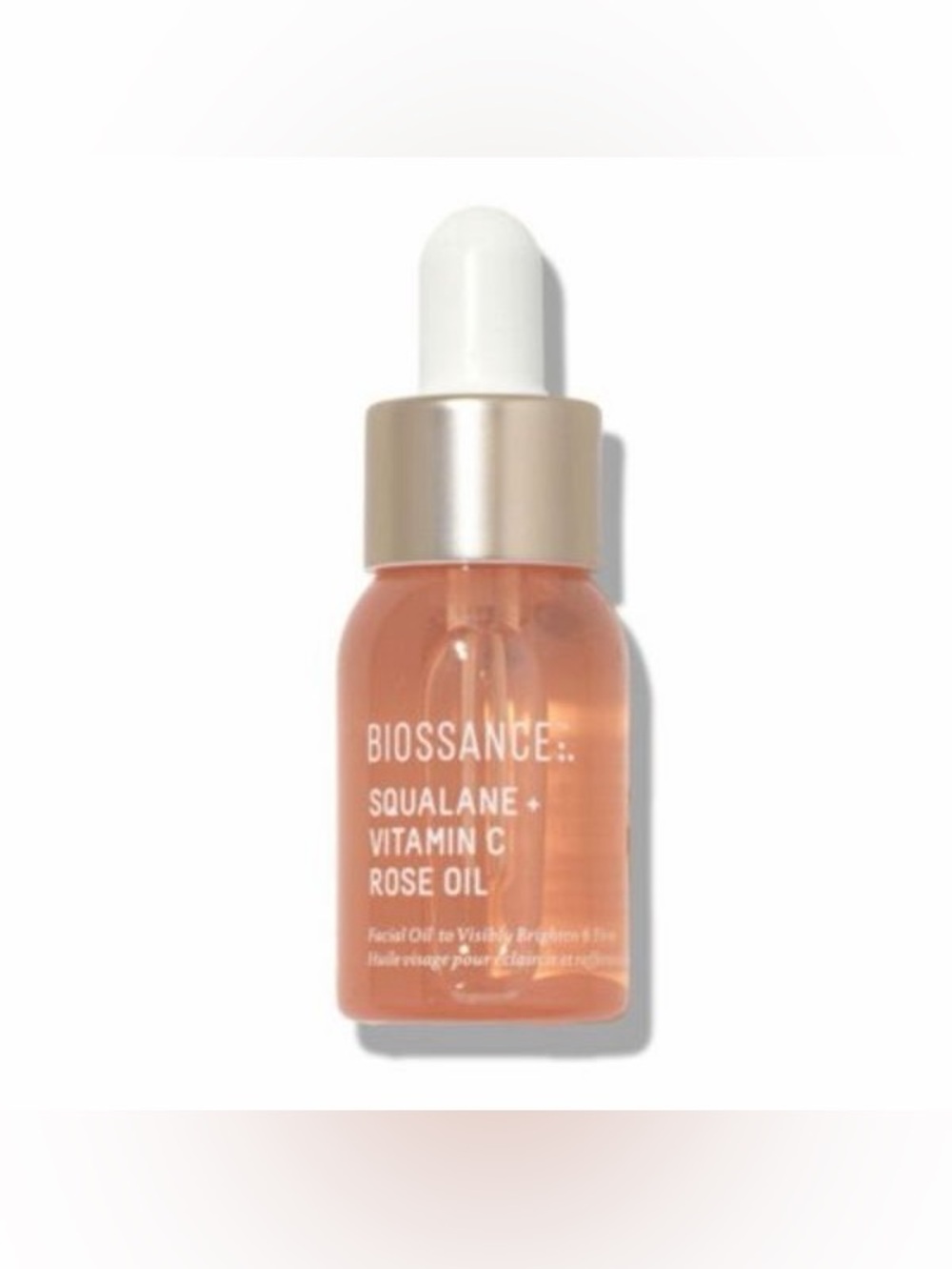 NIB Biossance Squalane + Vitamin C Rose Oil 0.4 oz / 12 mL Travel Size $36 MSRP